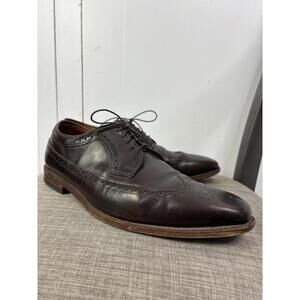 Allen Edmonds Shoes Mens 12 Larchmont Wingtip Dress Career Dark Chocolate